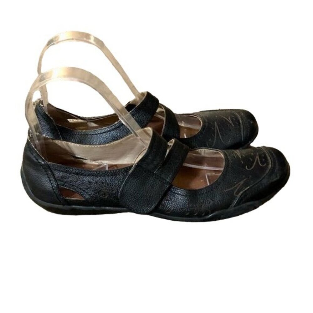 Ros Hommerson Chelsea Mary Jane Shoes Womens 8.5 SS Narrow Black Leather
